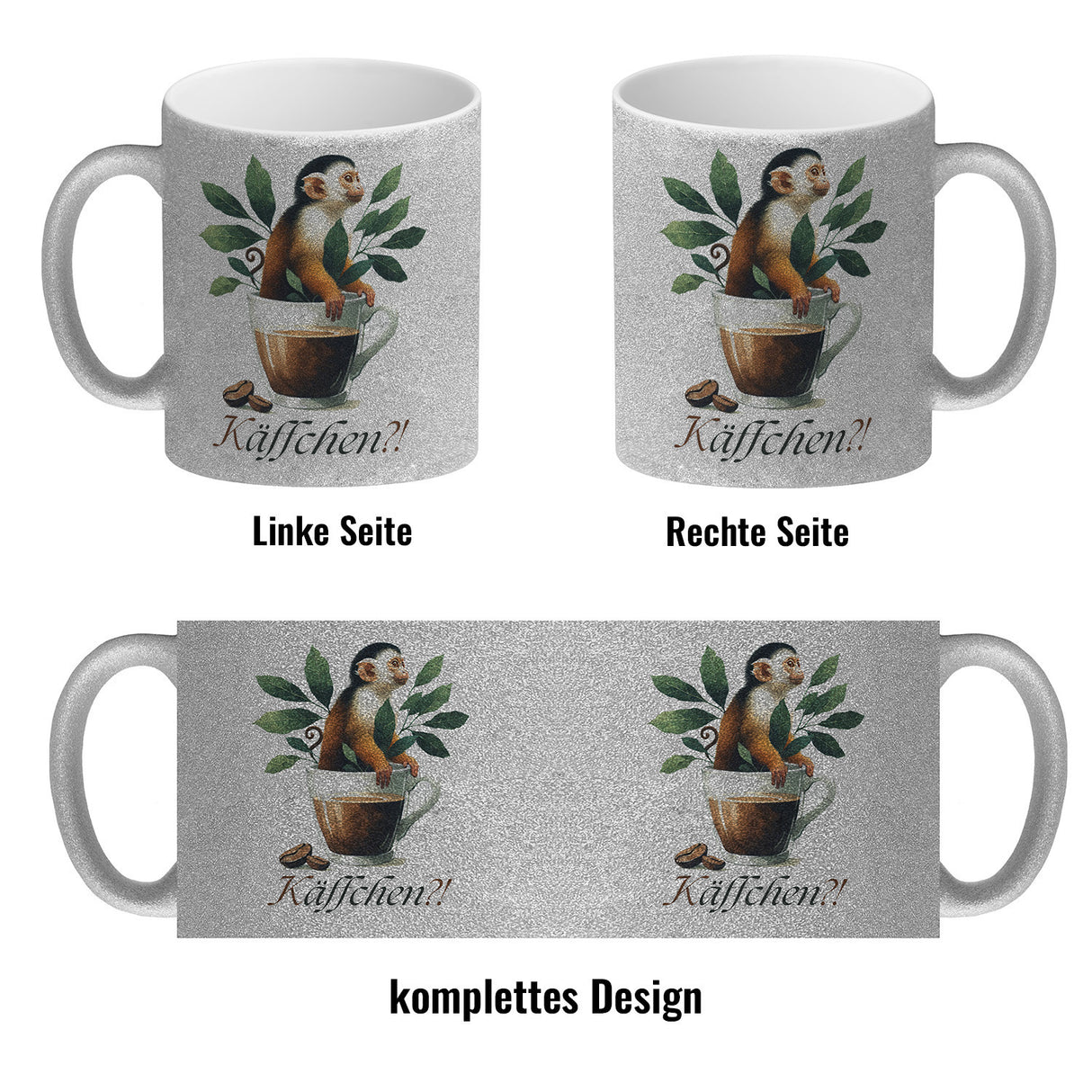 Käffchen - Affe in einer Kaffeetasse Kaffeebecher