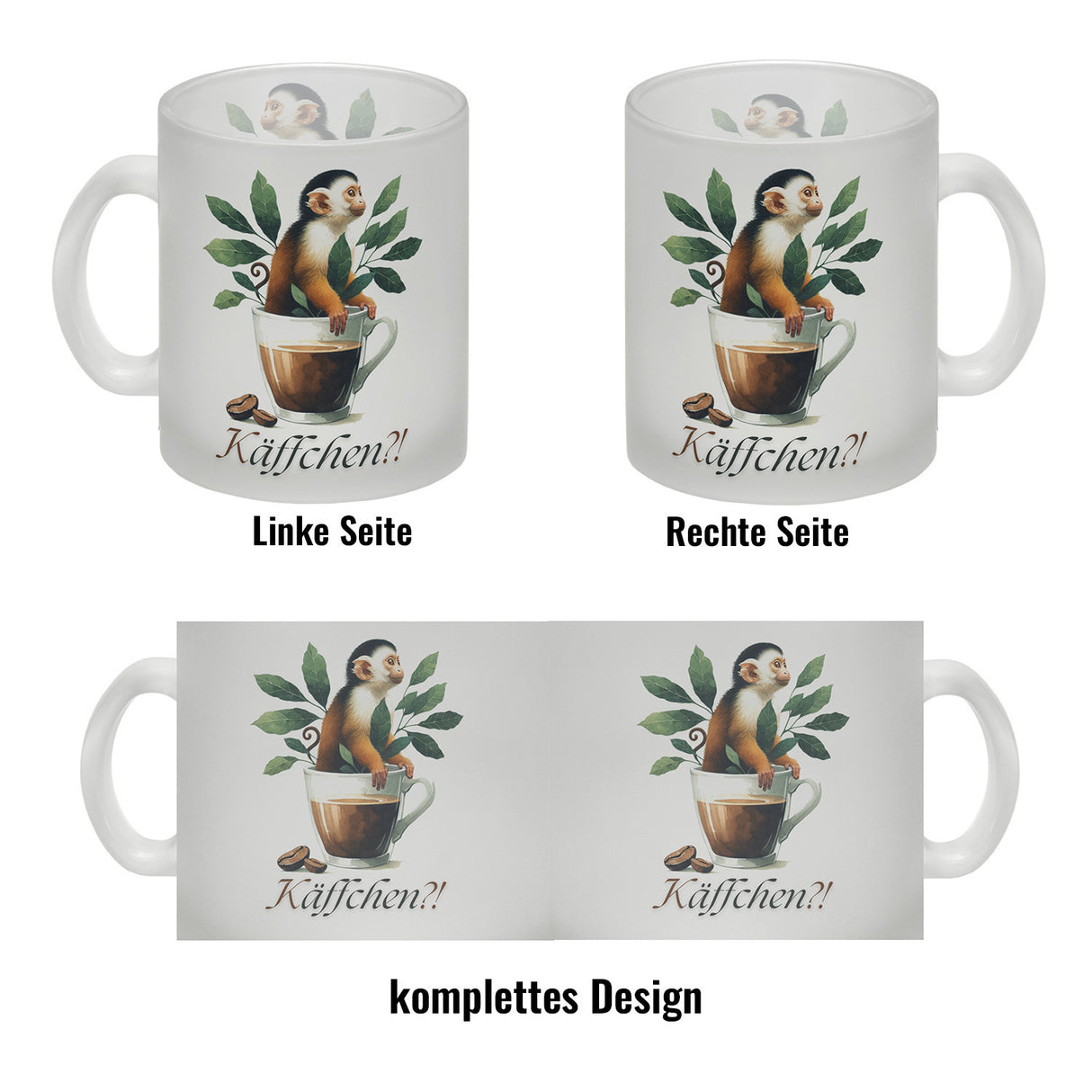 Käffchen - Affe in einer Kaffeetasse Kaffeebecher