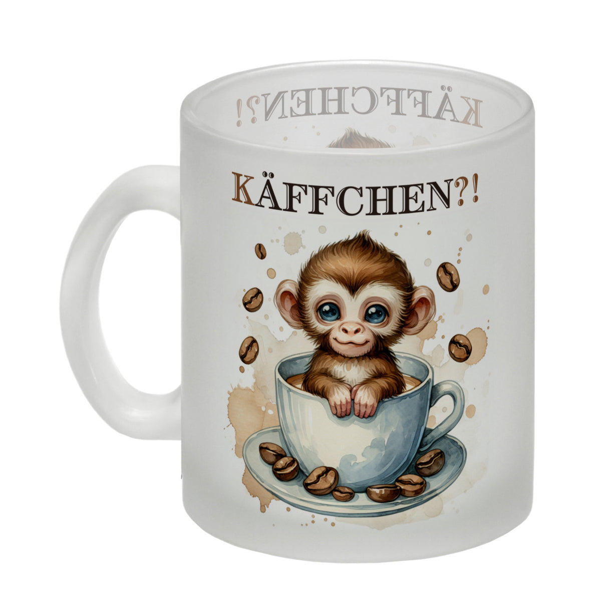 Käffchen Süßer Affe in einer Kaffeetasse Kaffeebecher
