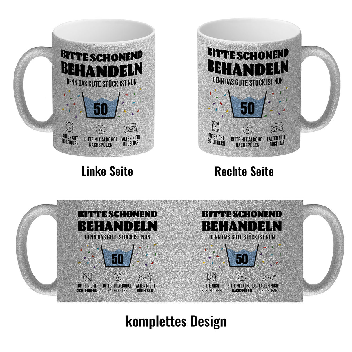 Bitte schonend behandeln - 50. Geburtstag Kaffeebecher