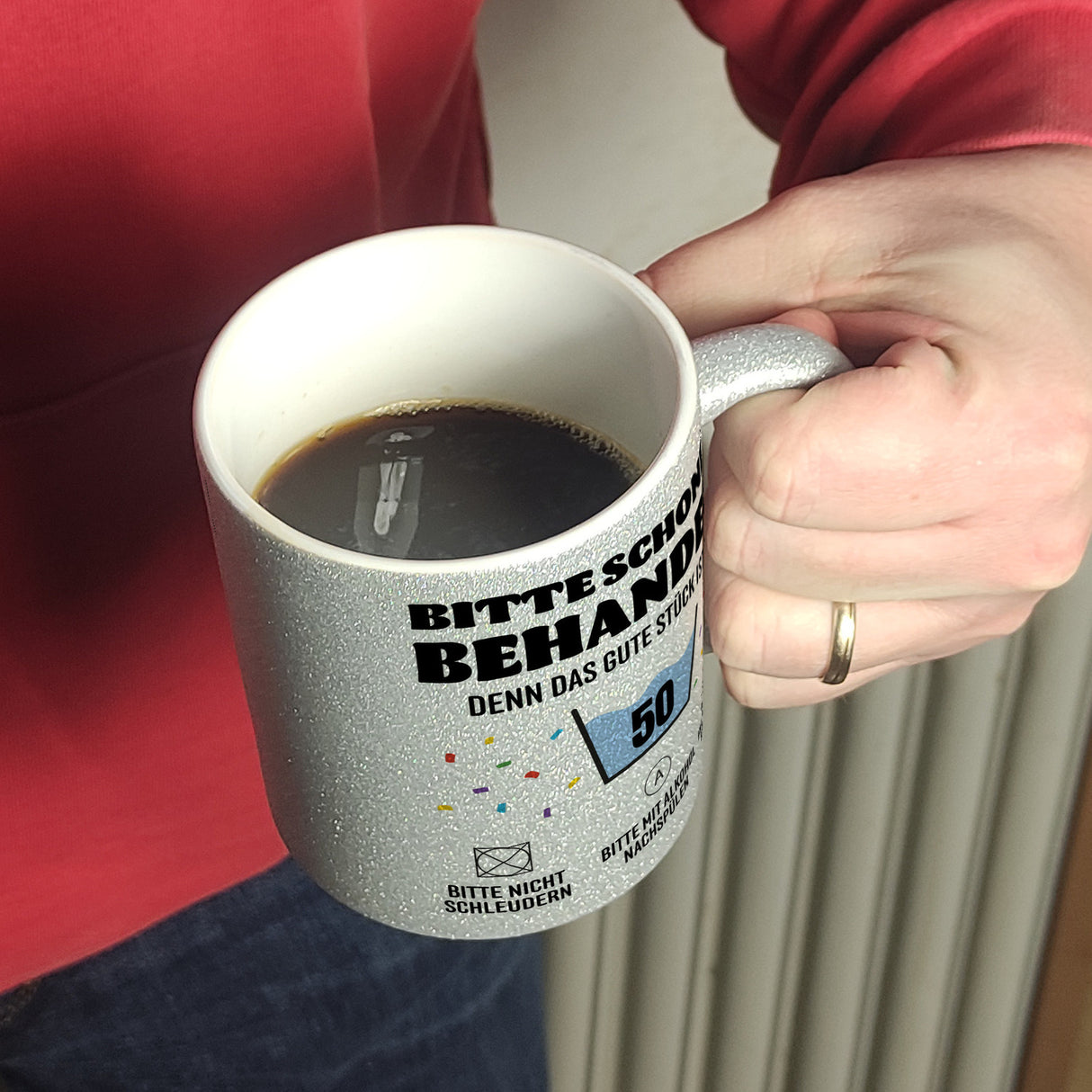 Bitte schonend behandeln - 50. Geburtstag Kaffeebecher
