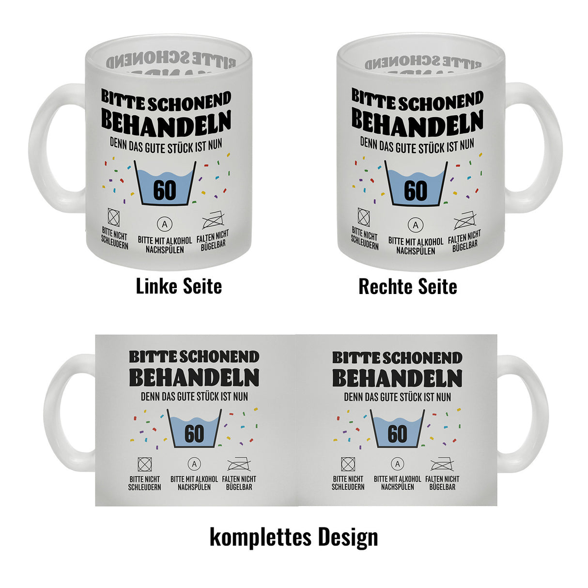 Bitte schonend behandeln - 60. Geburtstag Kaffeebecher