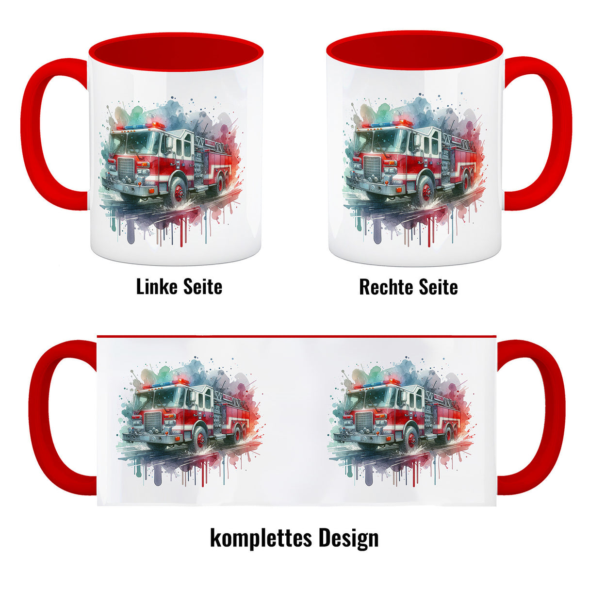 Feuerwehrauto Kaffeebecher