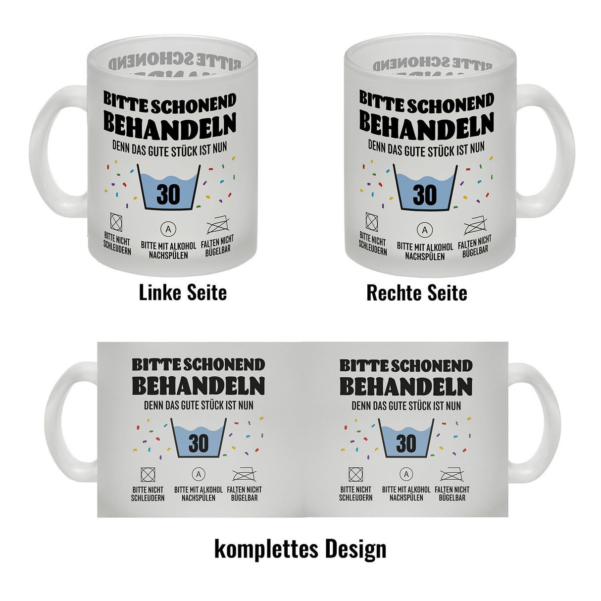 Bitte schonend behandeln - 30. Geburtstag Kaffeebecher