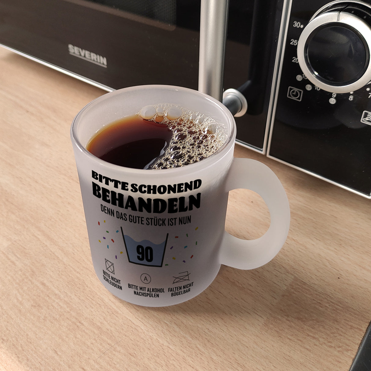 Bitte schonend behandeln - 90. Geburtstag Kaffeebecher