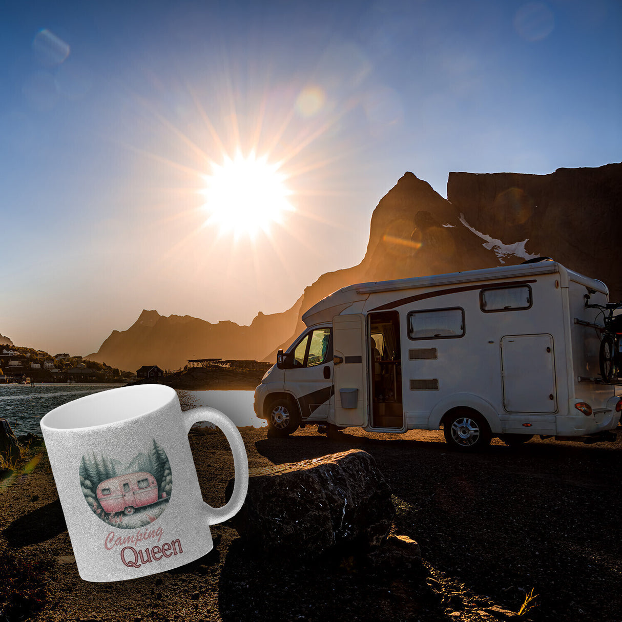 Camping Queen Wohnwagen Kaffeebecher