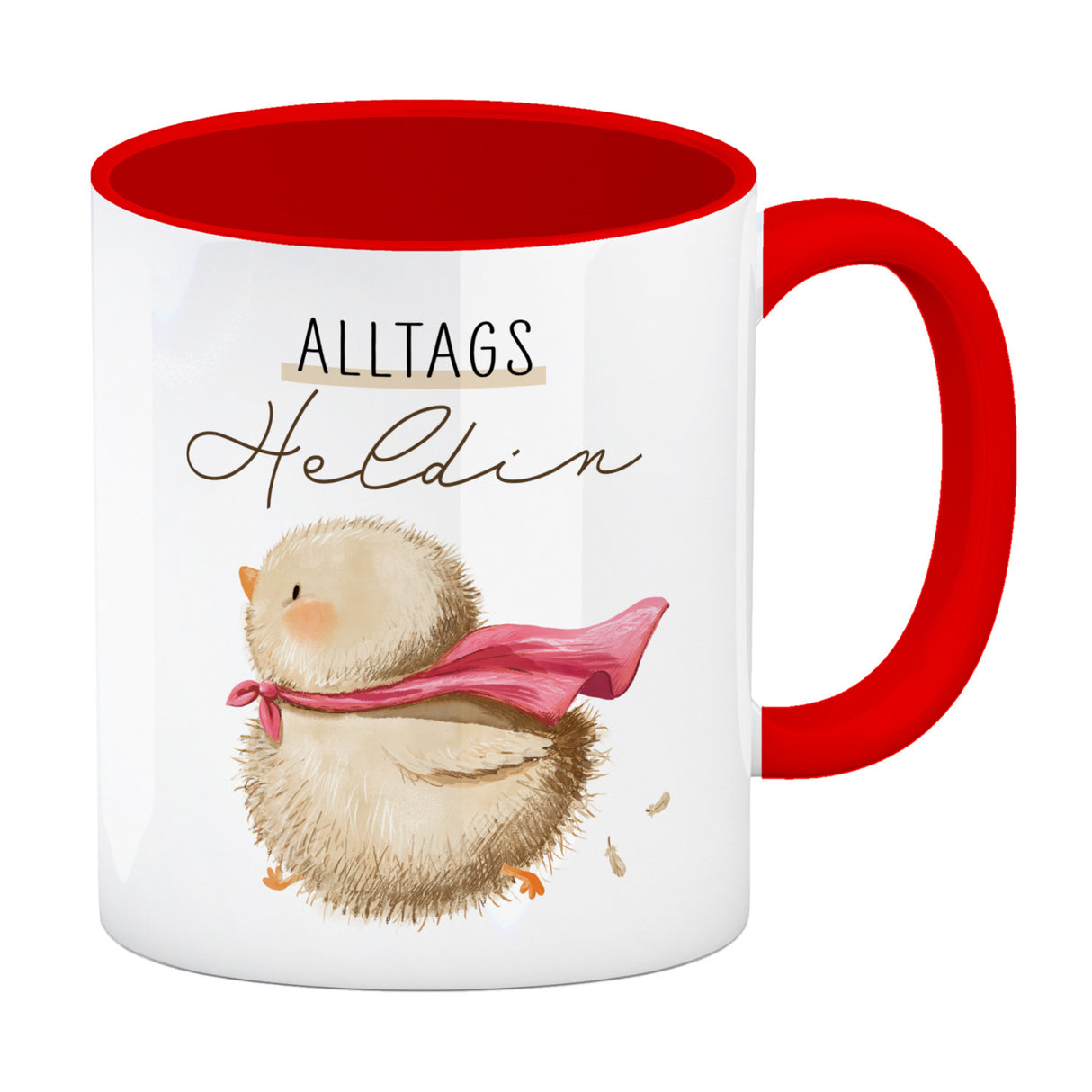 Küken Kaffeebecher mit Spruch Alltagsheldin