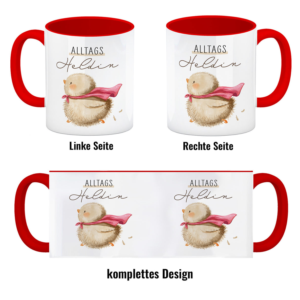 Küken Kaffeebecher mit Spruch Alltagsheldin