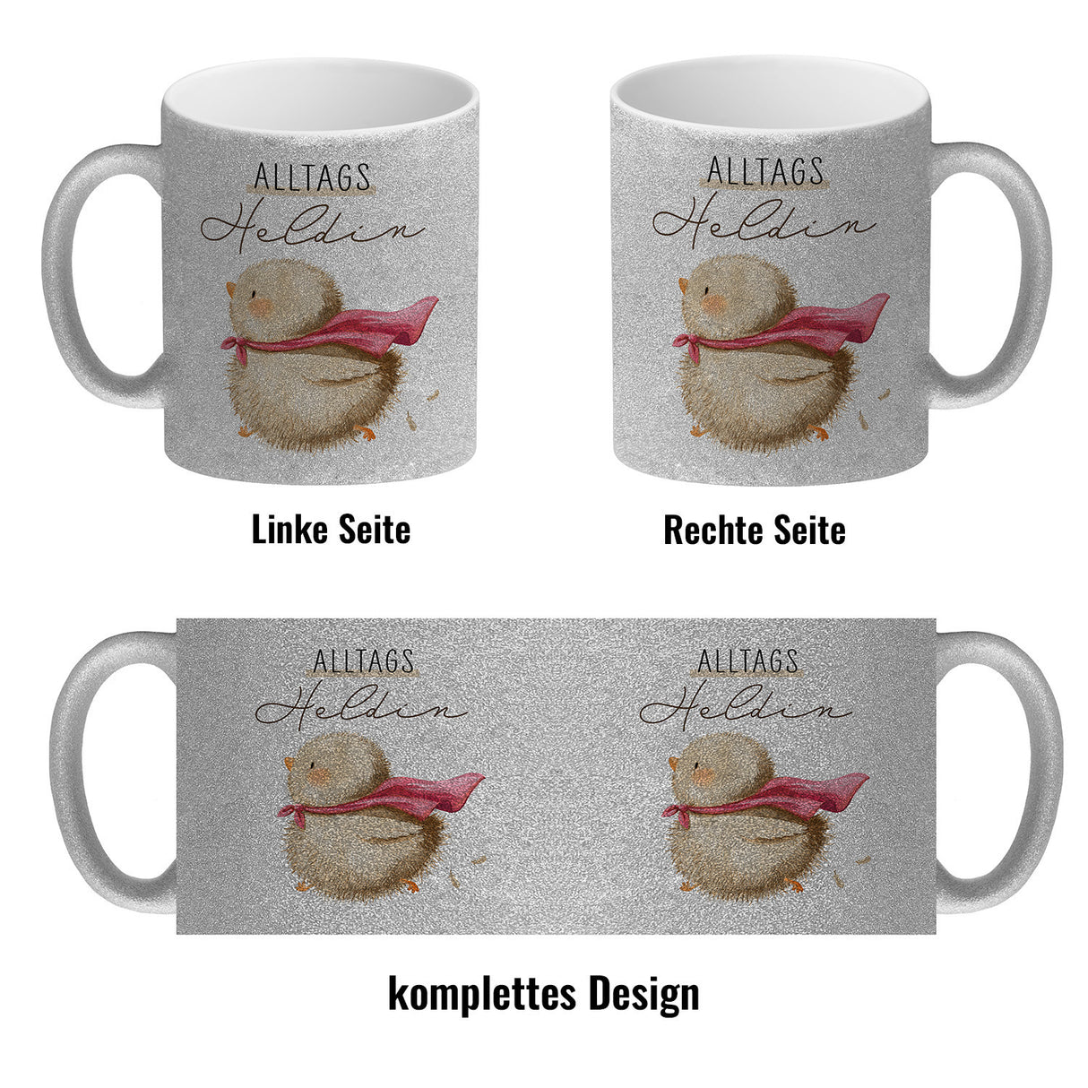 Küken Kaffeebecher mit Spruch Alltagsheldin