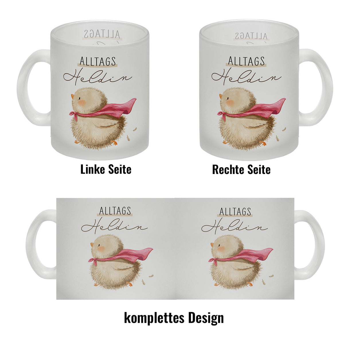 Küken Kaffeebecher mit Spruch Alltagsheldin