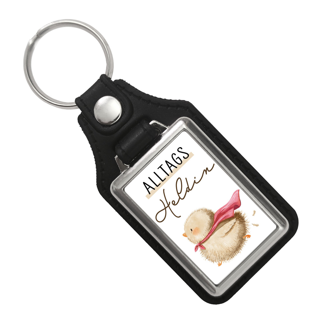 Küken Schlüsselanhänger mit Spruch Alltagsheldin