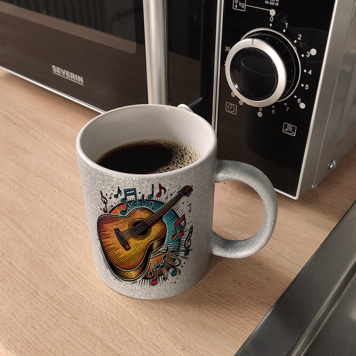 Akustikgitarre Kaffeebecher
