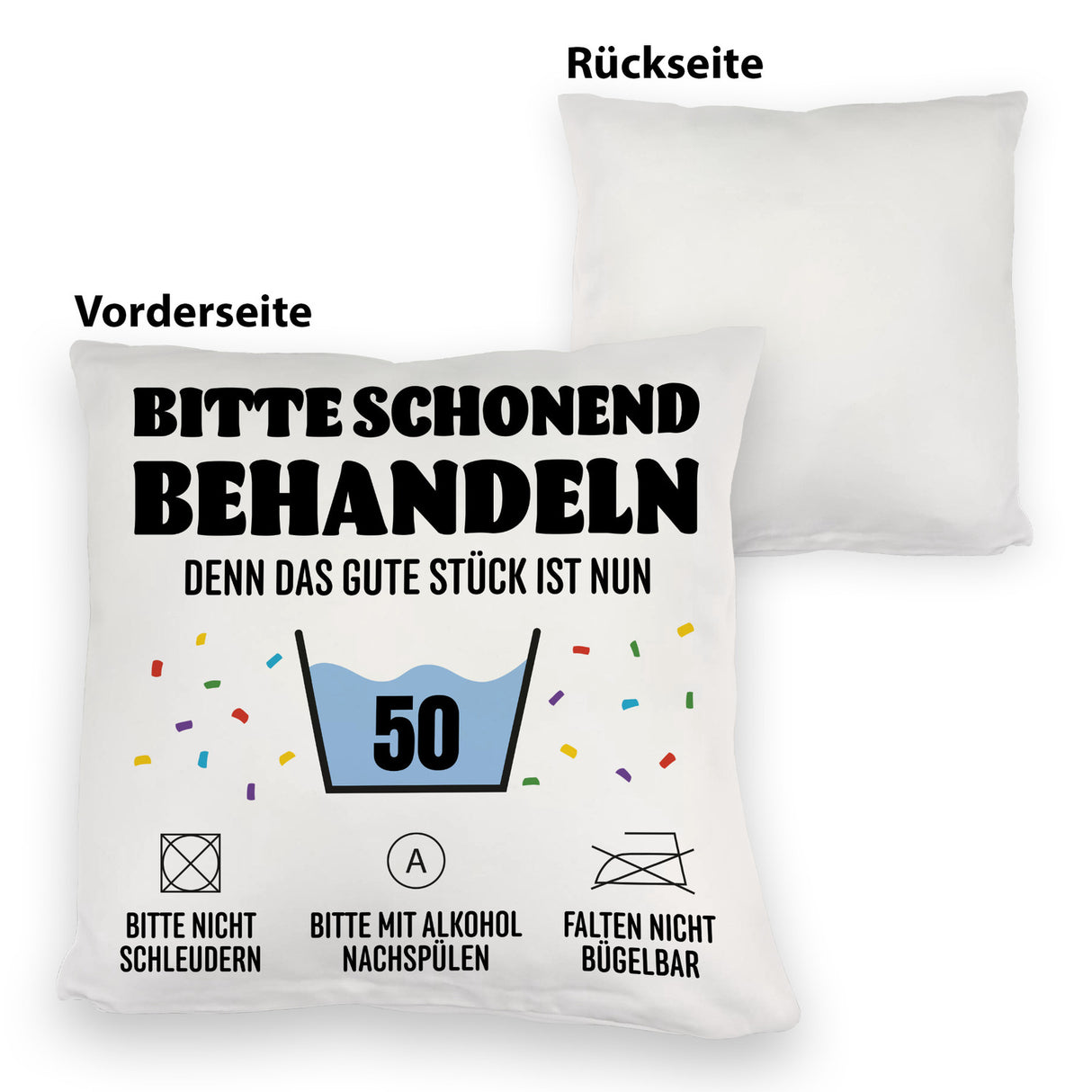 Bitte schonend behandeln - 50. Geburtstag Kissen