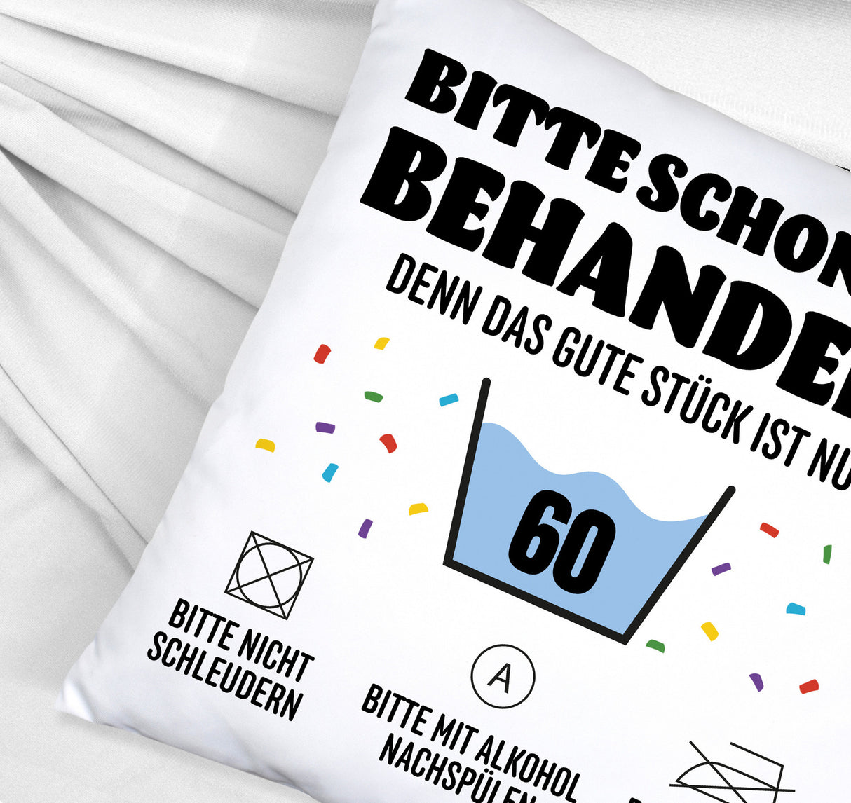 Bitte schonend behandeln - 60. Geburtstag Kissen