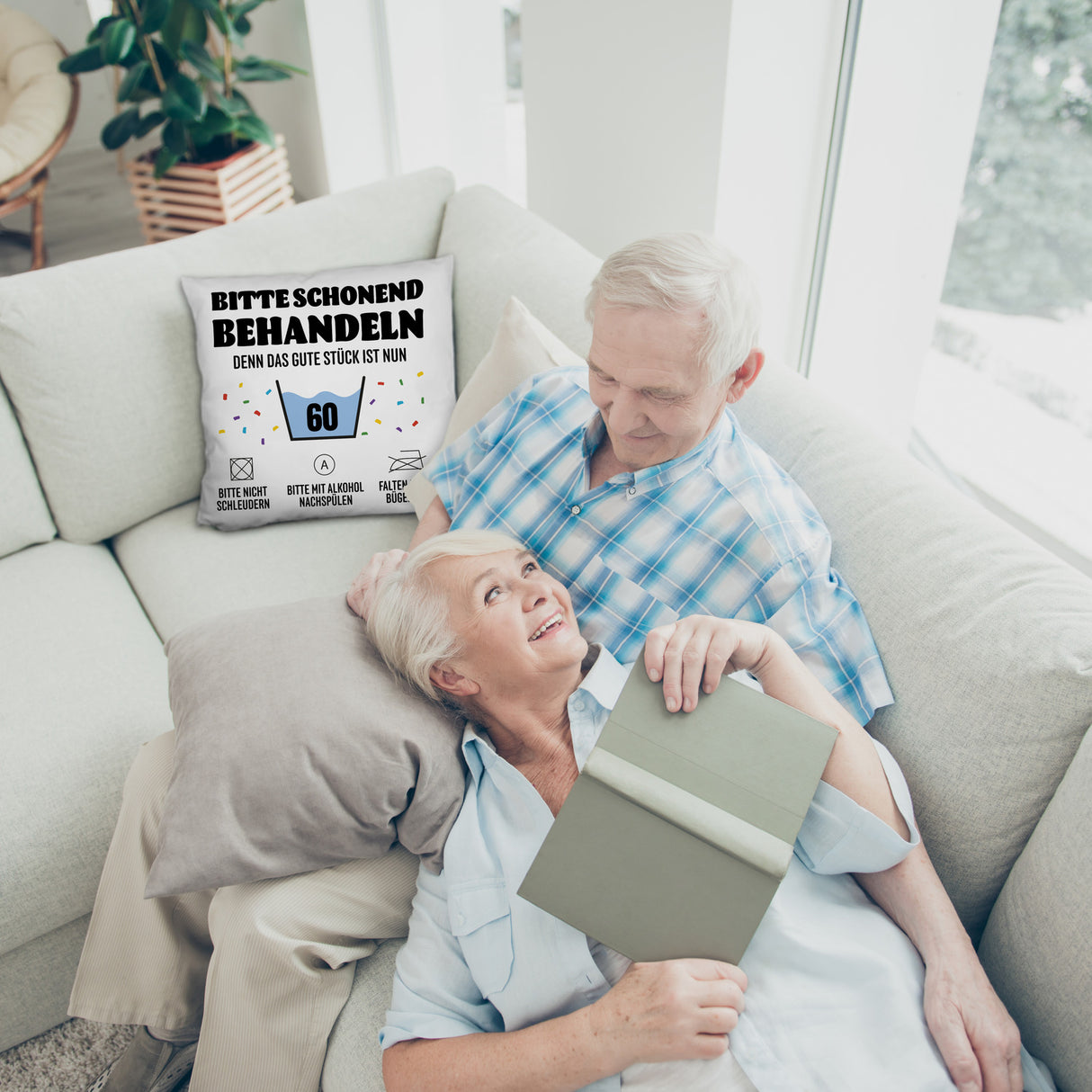 Bitte schonend behandeln - 60. Geburtstag Kissen