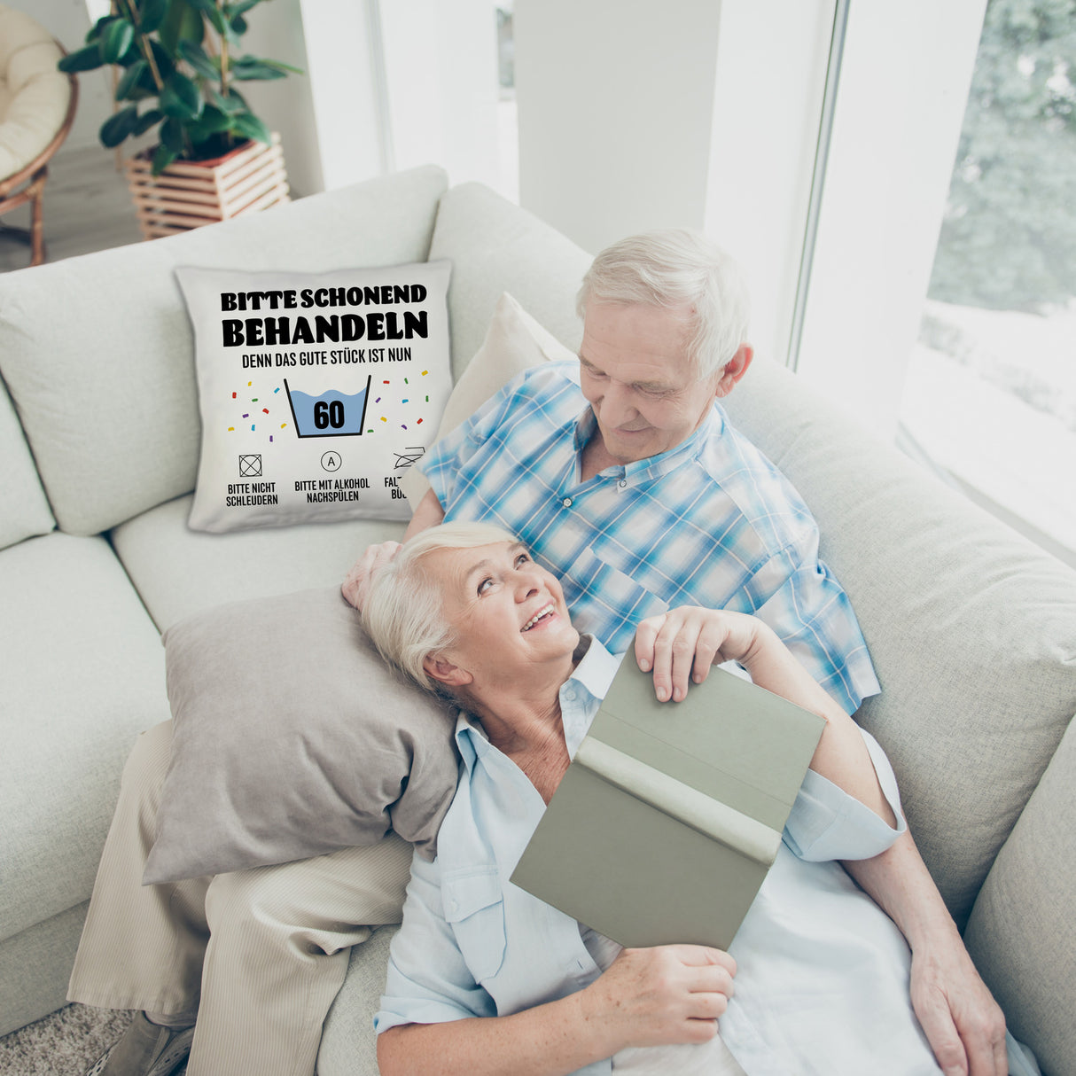 Bitte schonend behandeln - 60. Geburtstag Kissen