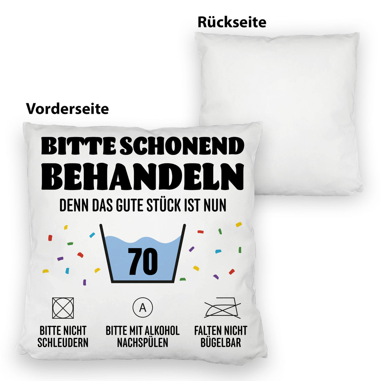 Bitte schonend behandeln - 70. Geburtstag Kissen