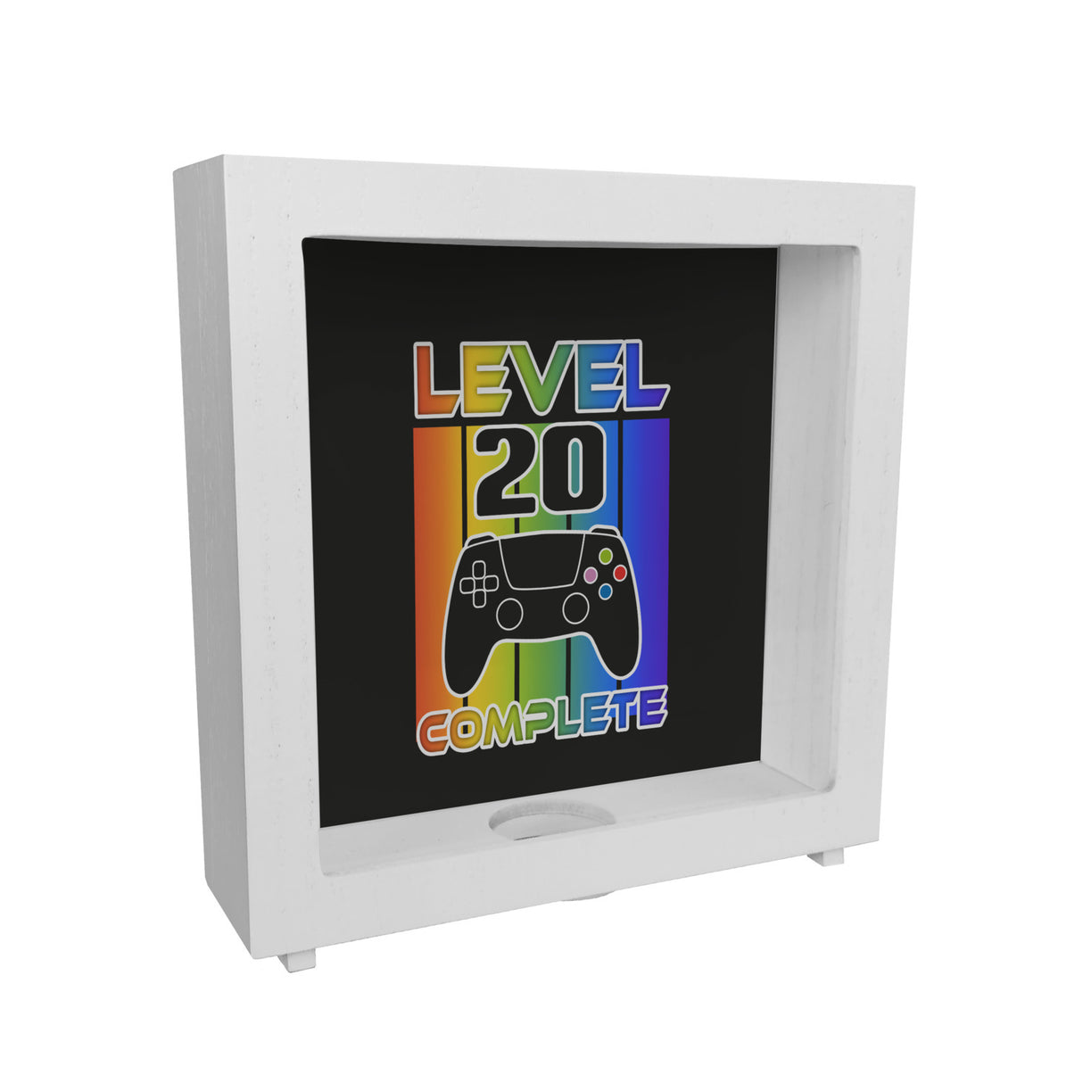 20. Geburtstag Gamer Spardose mit Spruch Level 20 complete