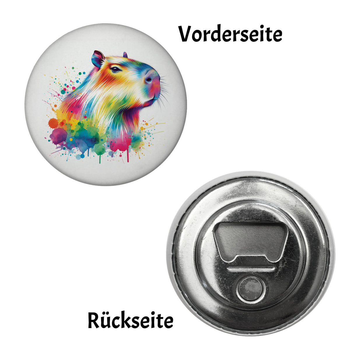 Capybara Aquarell Magnet rund
