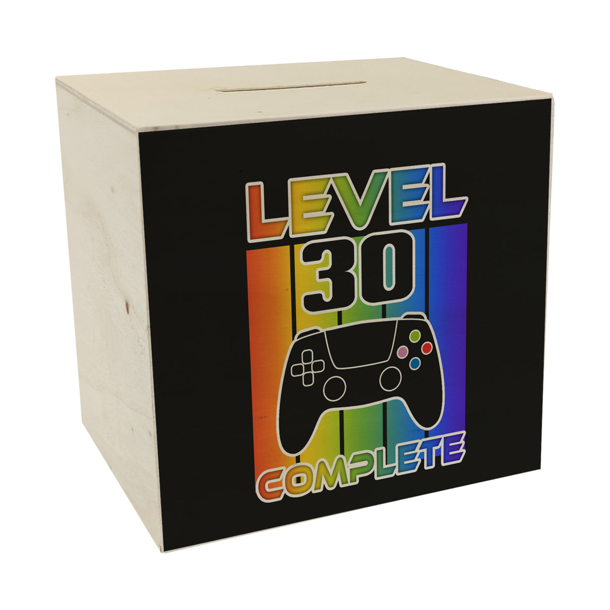 30. Geburtstag Gamer Spardose mit Spruch Level 30 complete