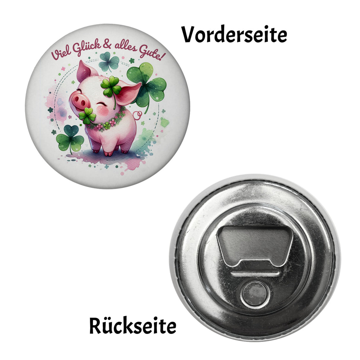 Glücksschwein Magnet rund