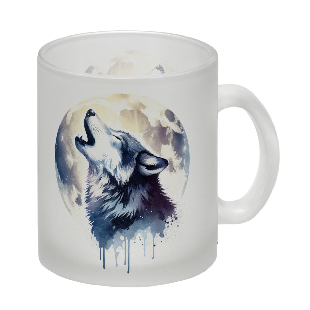 Wolf im Mondschein Kaffeebecher