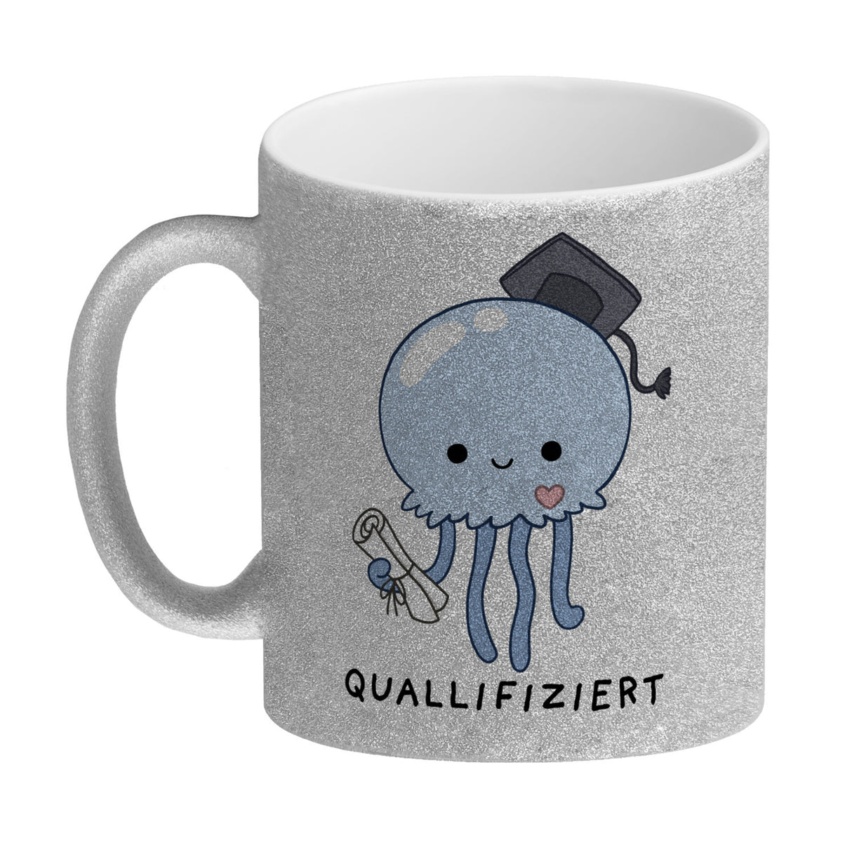 Jelly & Friends Qualle Kaffeebecher mit Spruch Quallifiziert