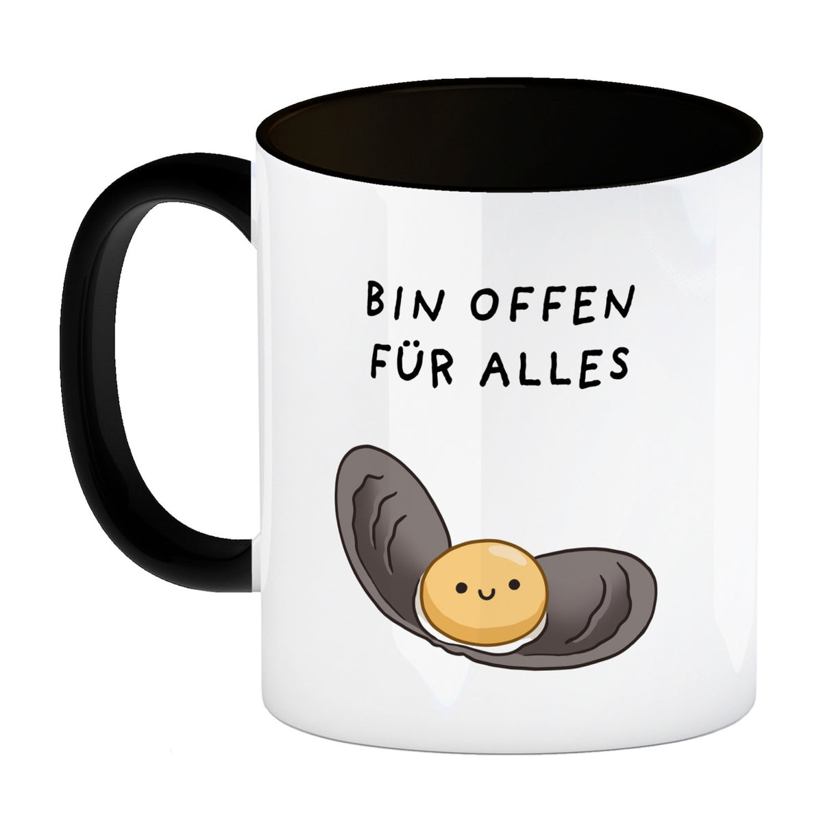 Jelly & Friends Auster Kaffeebecher mit Spruch Bin offen für alles