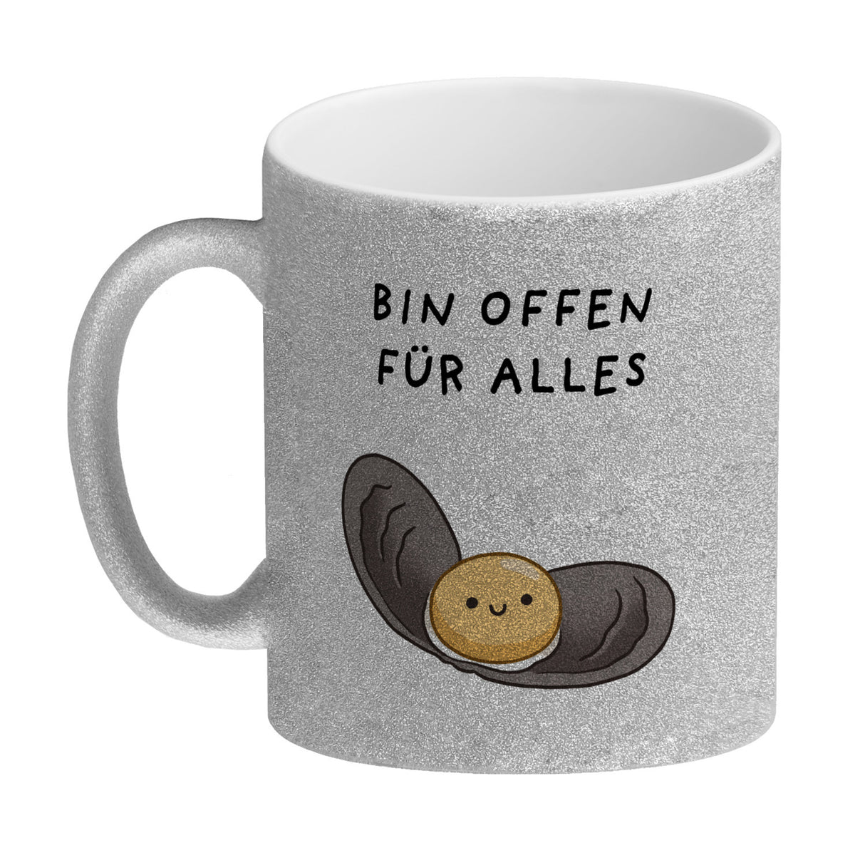 Jelly & Friends Auster Kaffeebecher mit Spruch Bin offen für alles