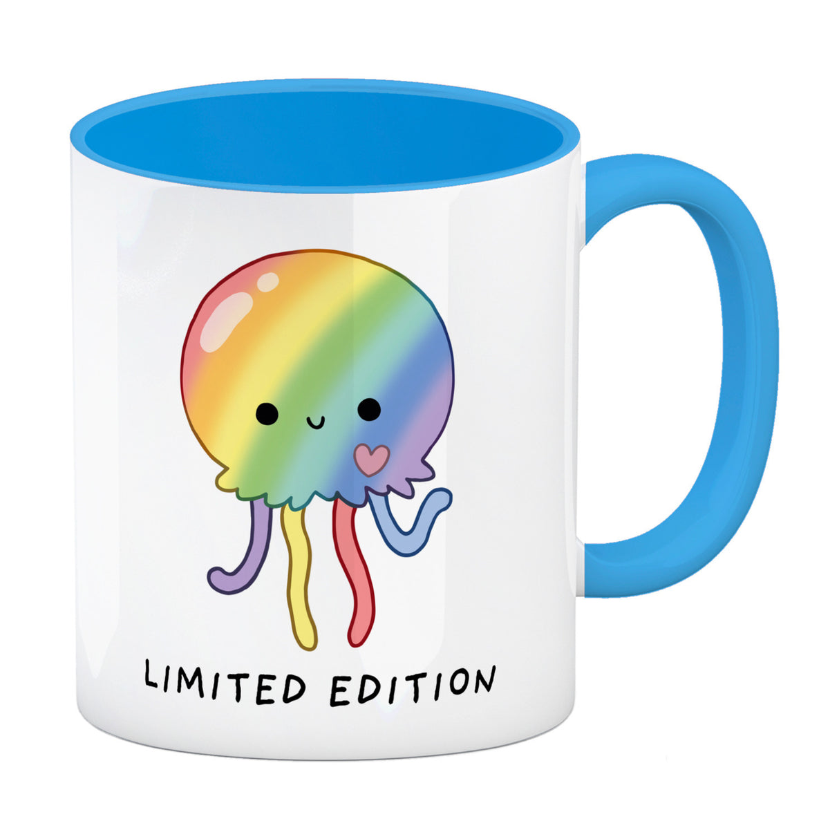 Jelly & Friends Regenbogen-Qualle Kaffeebecher mit Spruch Limited Edition