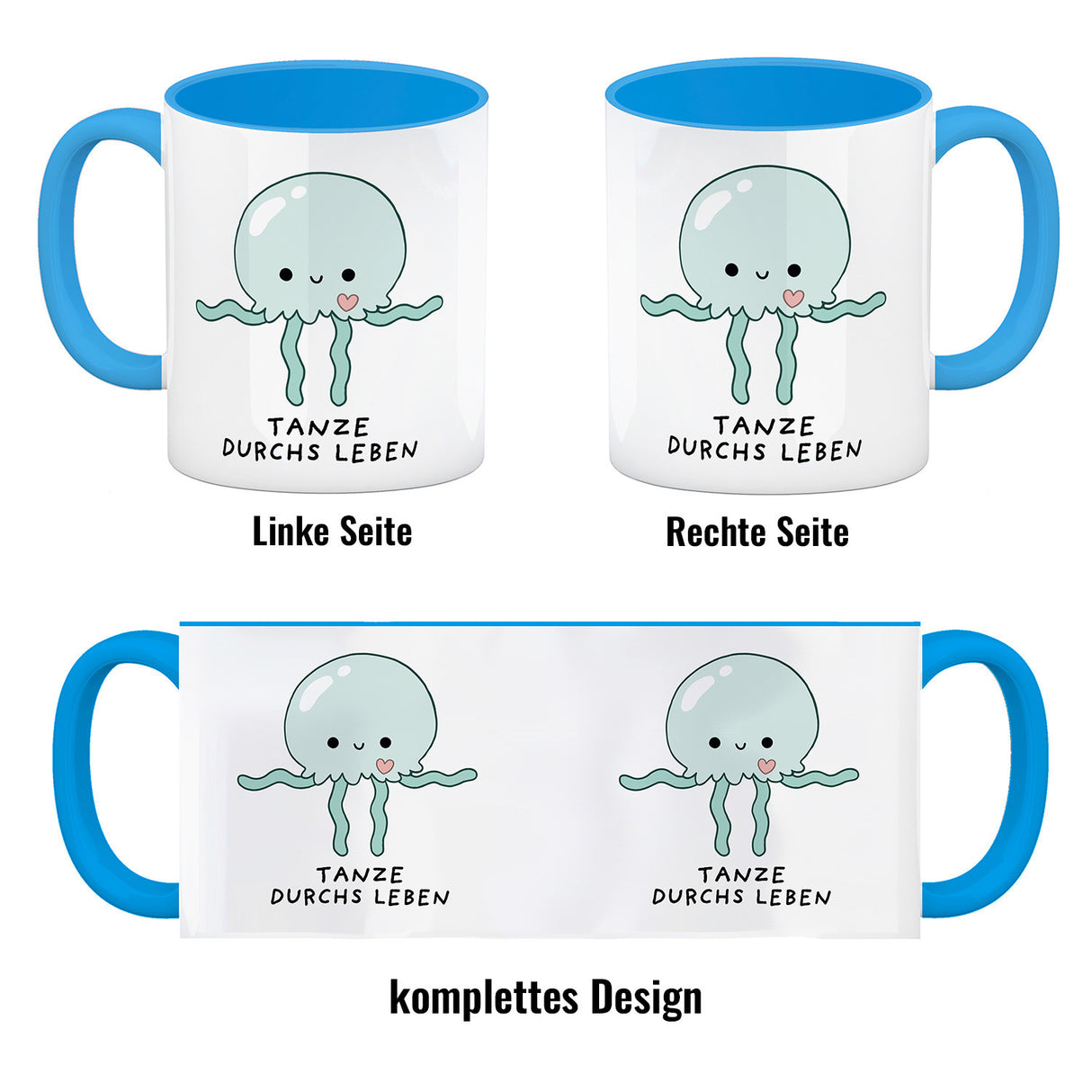 Jelly & Friends Qualle Kaffeebecher mit Spruch Tanze durchs Leben