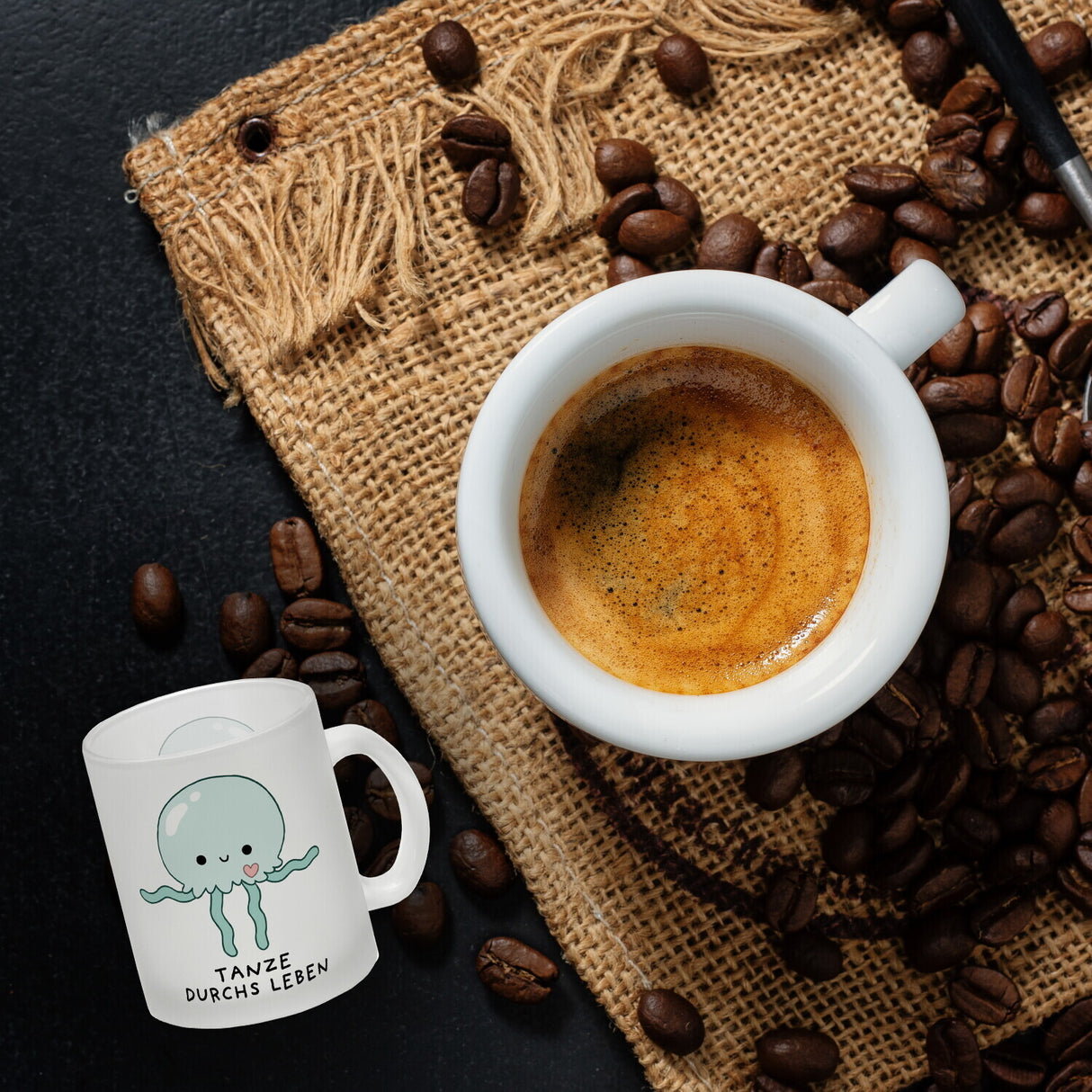 Jelly & Friends Qualle Kaffeebecher mit Spruch Tanze durchs Leben