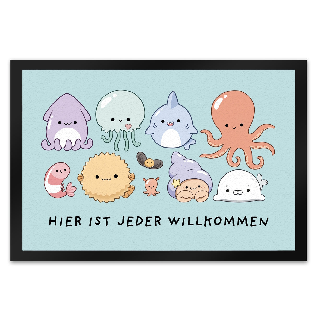 Jelly & Friends Fußmatte in 35x50 cm mit Spruch Hier ist jeder Willkommen