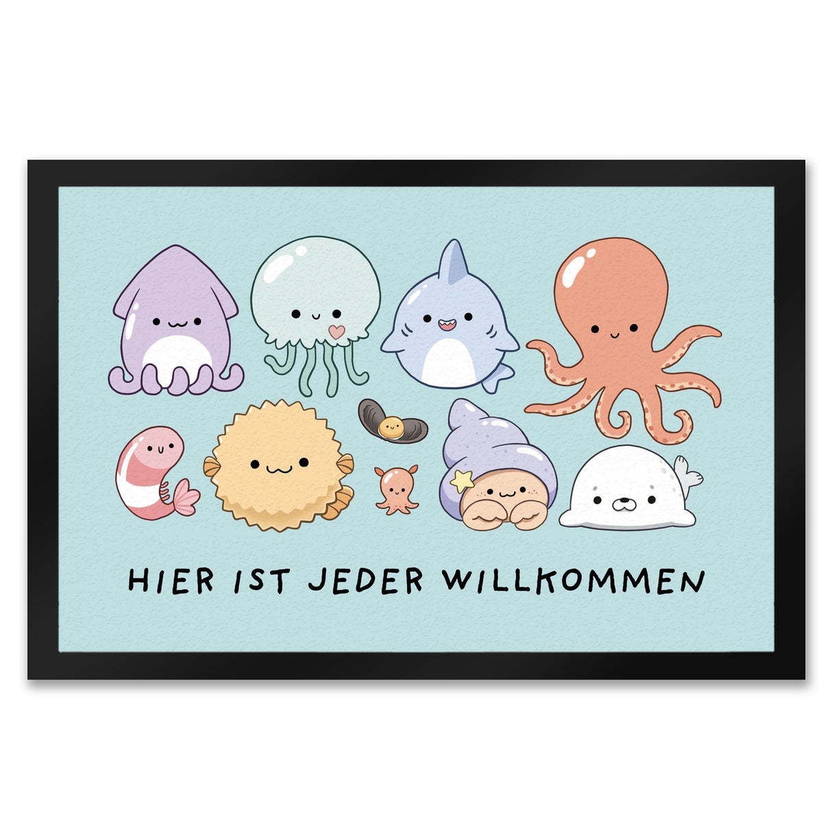 Jelly & Friends Fußmatte in 35x50 cm mit Spruch Hier ist jeder Willkommen