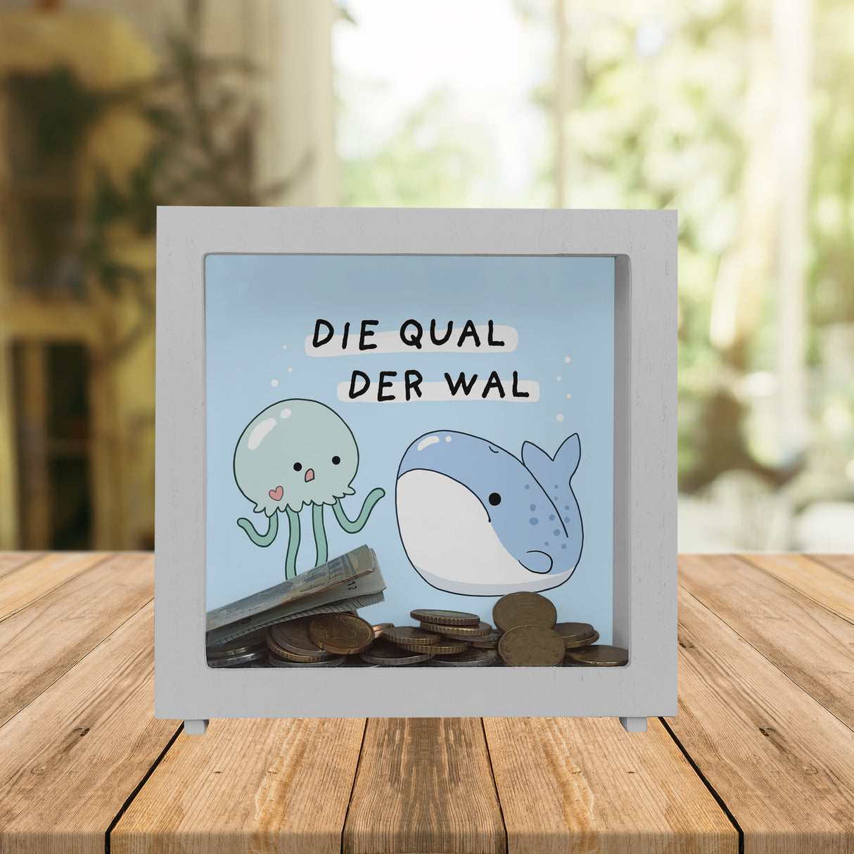 Jelly & Friends Spardose mit Spruch Die Qual der Wal