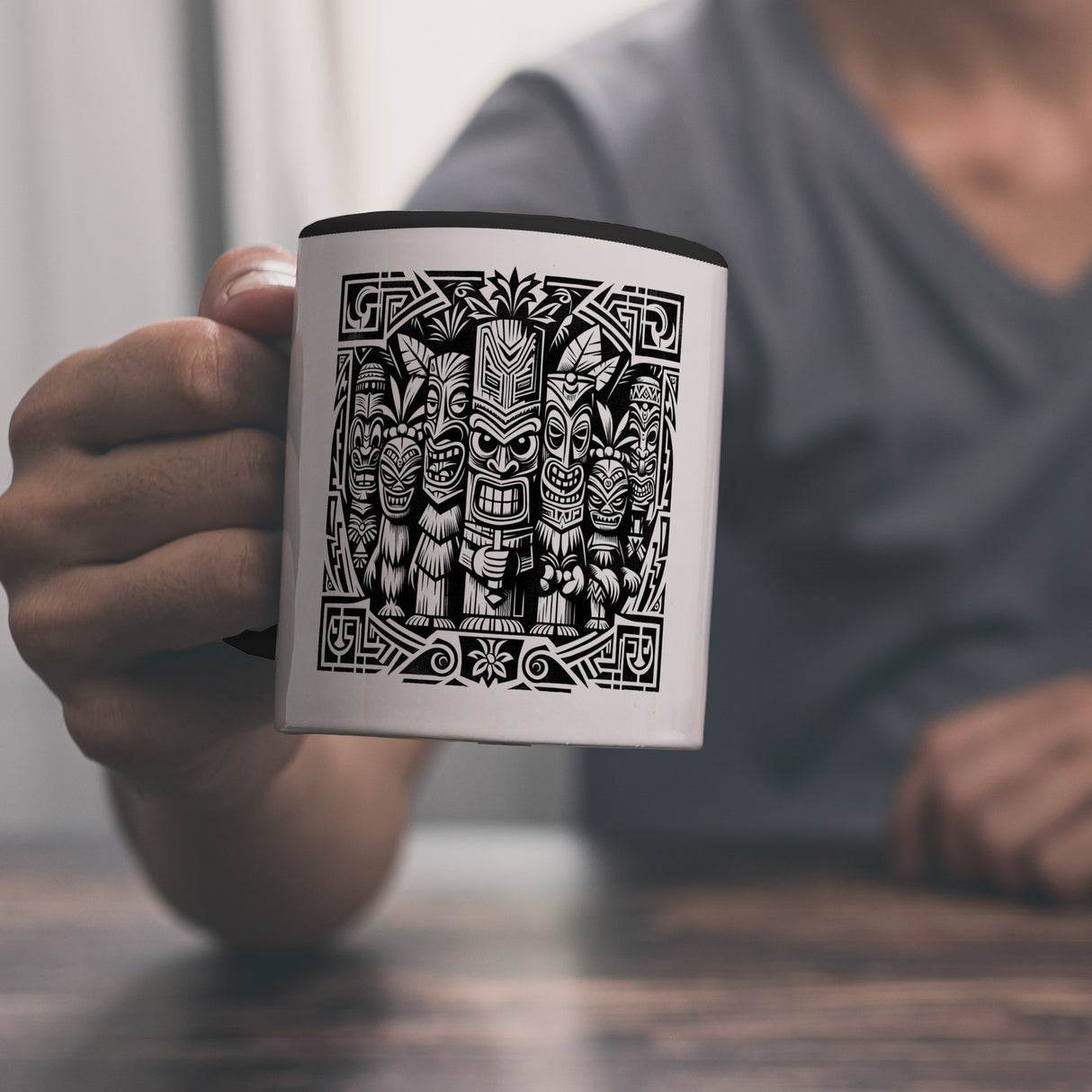 Tiki Figuren Kaffeebecher