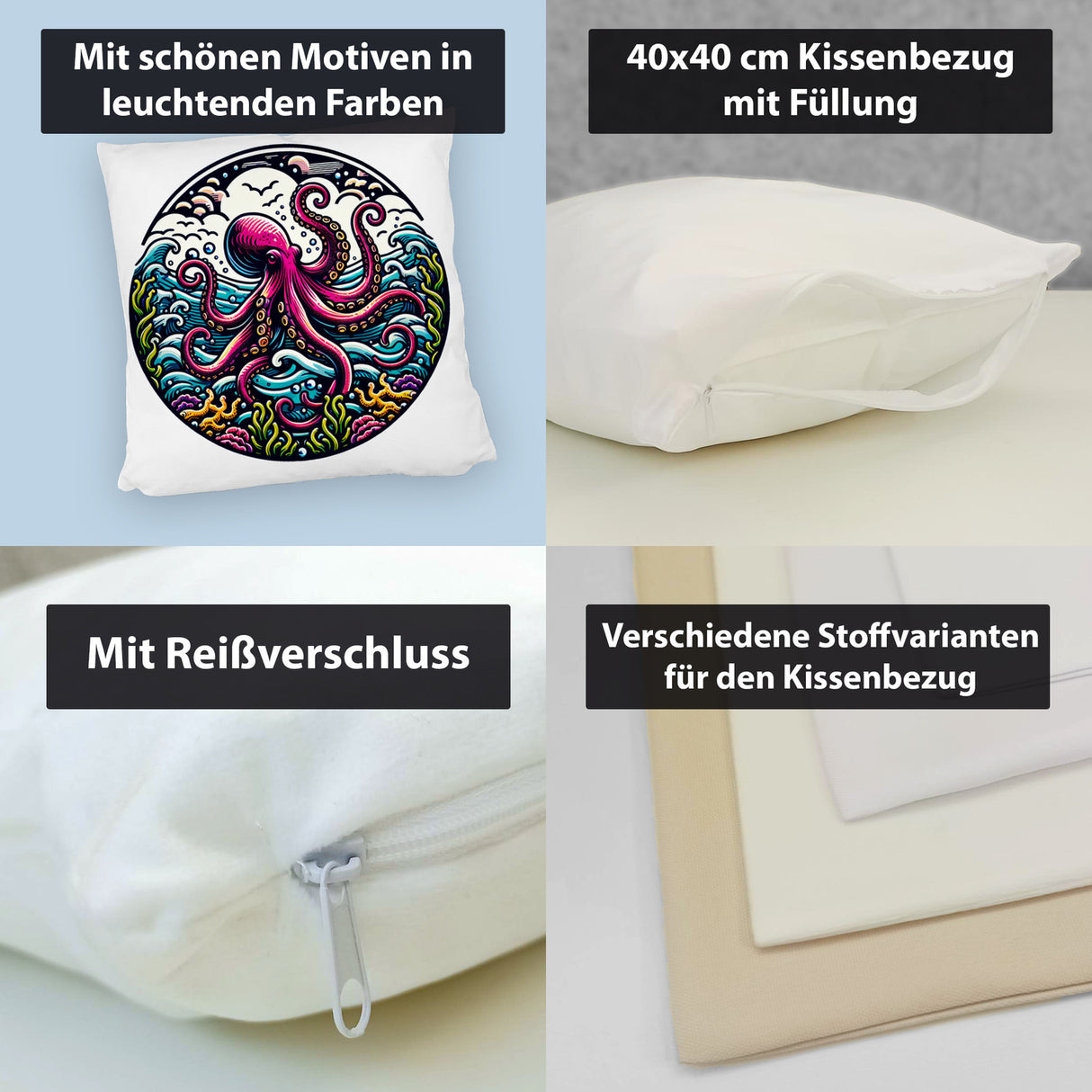 Oktopus Kissen