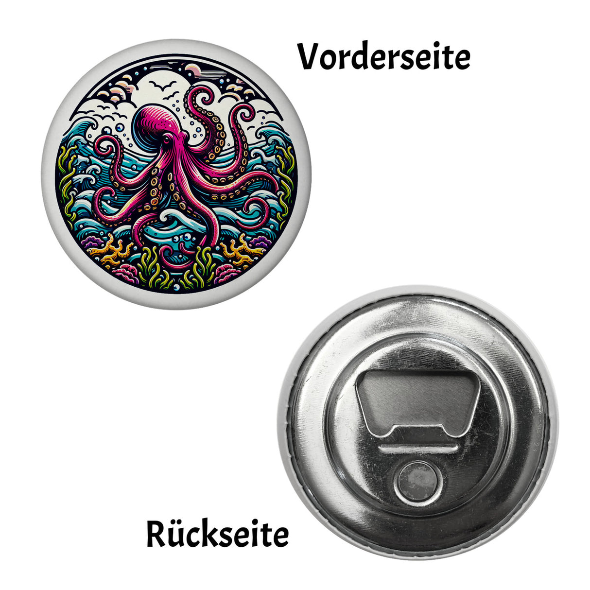 Oktopus Magnet rund