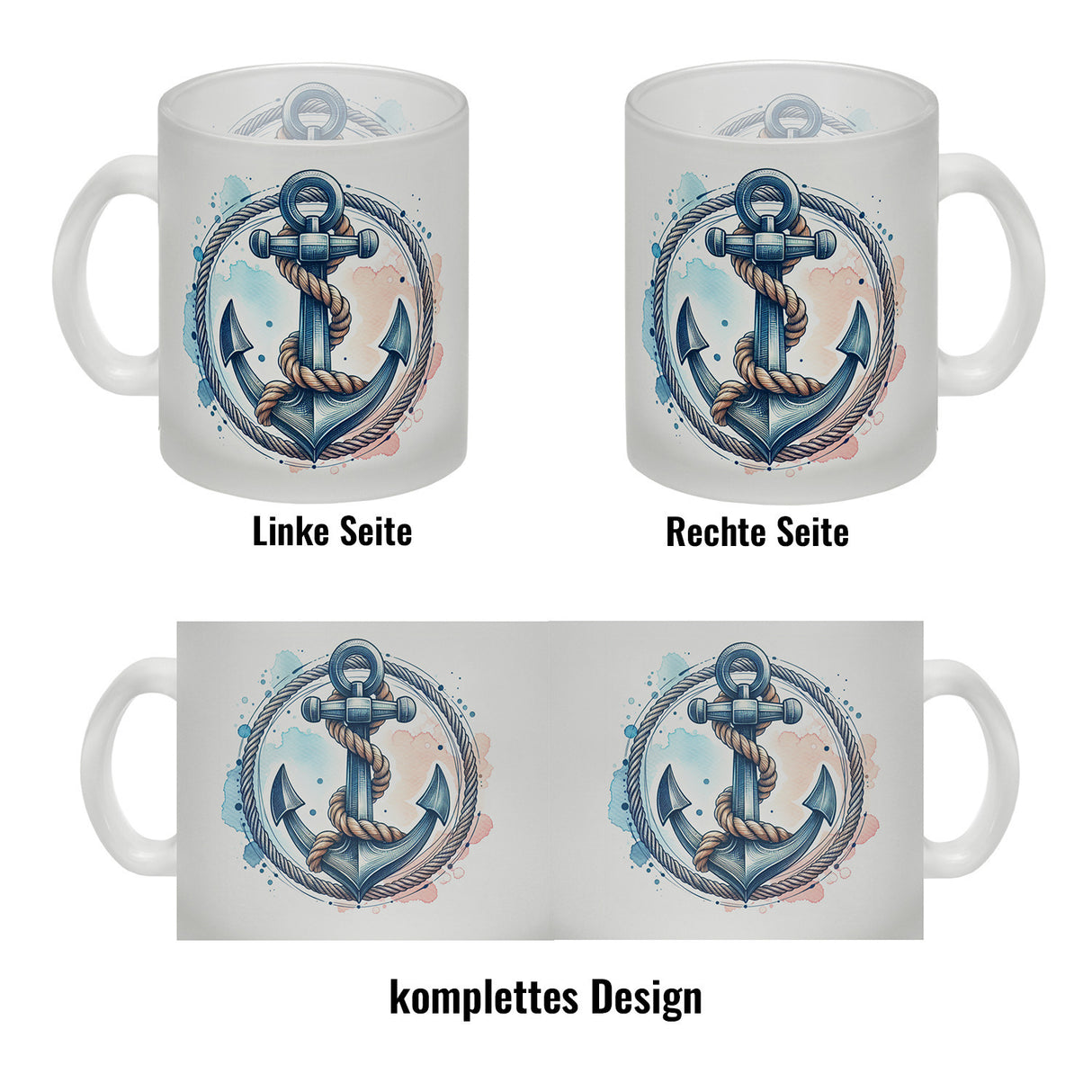 Anker mit Seil Kaffeebecher