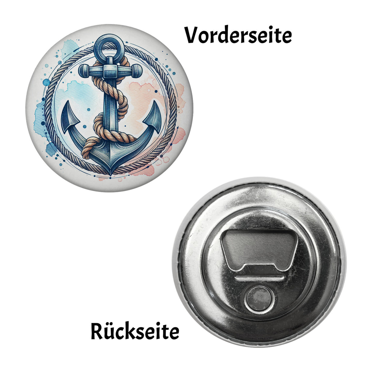 Anker mit Seil Magnet rund