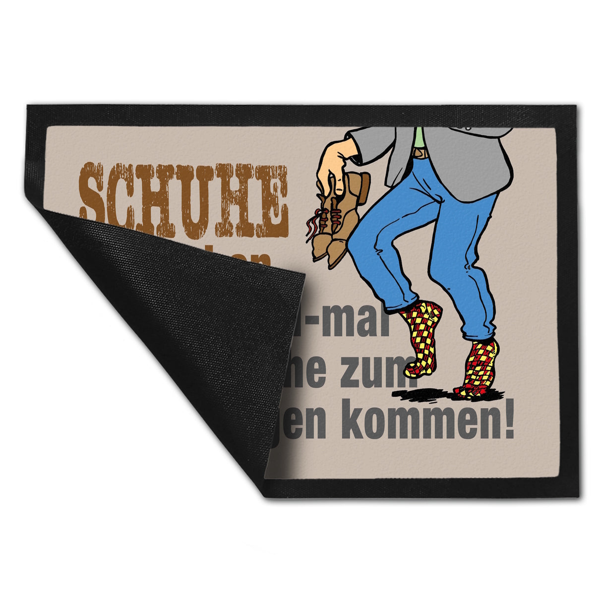 Schuhe aus oder Staubsaugen Fußmatte in 35x50 cm