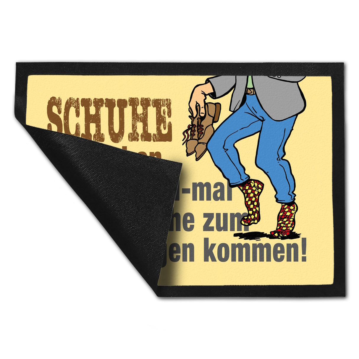 Schuhe aus oder Staubsaugen Fußmatte in 35x50 cm