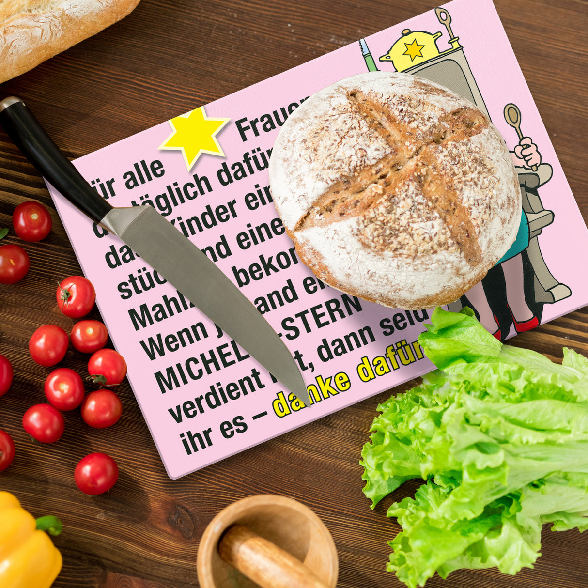 Frauen sind toll Schneidebrett aus Glas Glas mit Spruch Danke dafür!