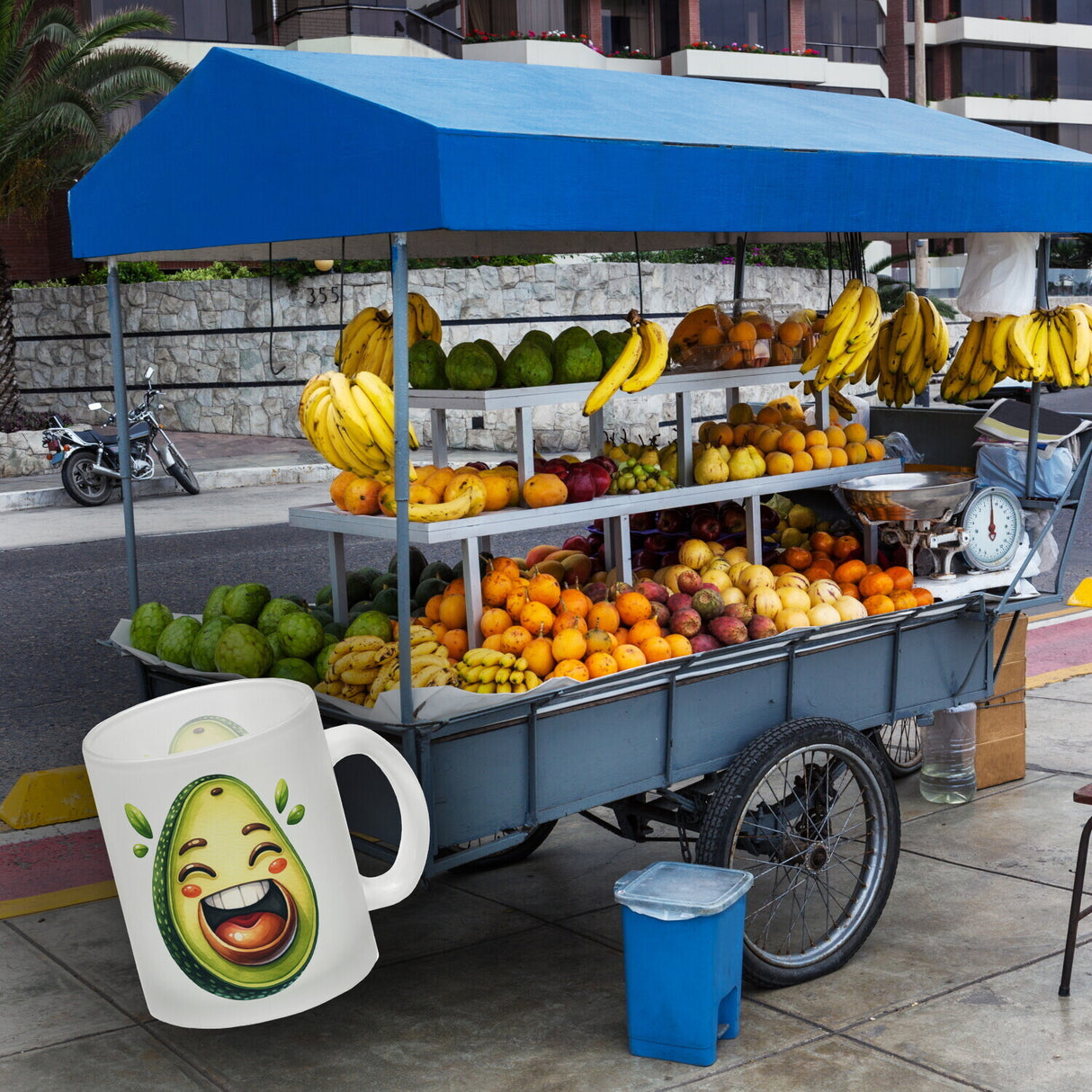 Lachende Avocado Kaffeebecher