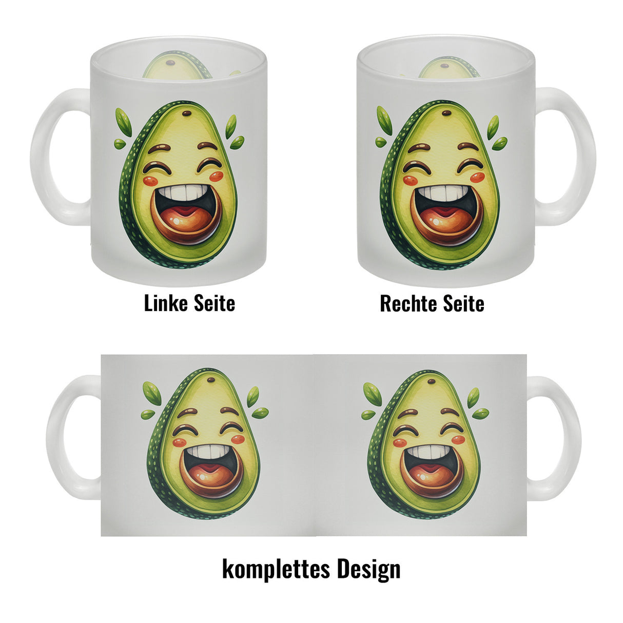 Lachende Avocado Kaffeebecher