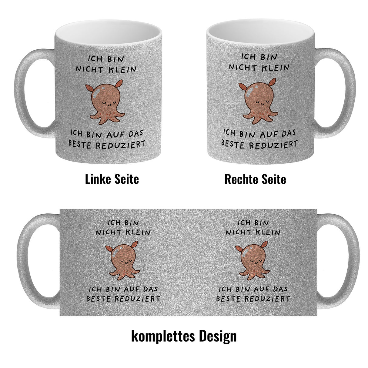 Jelly & Friends Oktopus Kaffeebecher mit Spruch Nicht Klein, beste reduziert