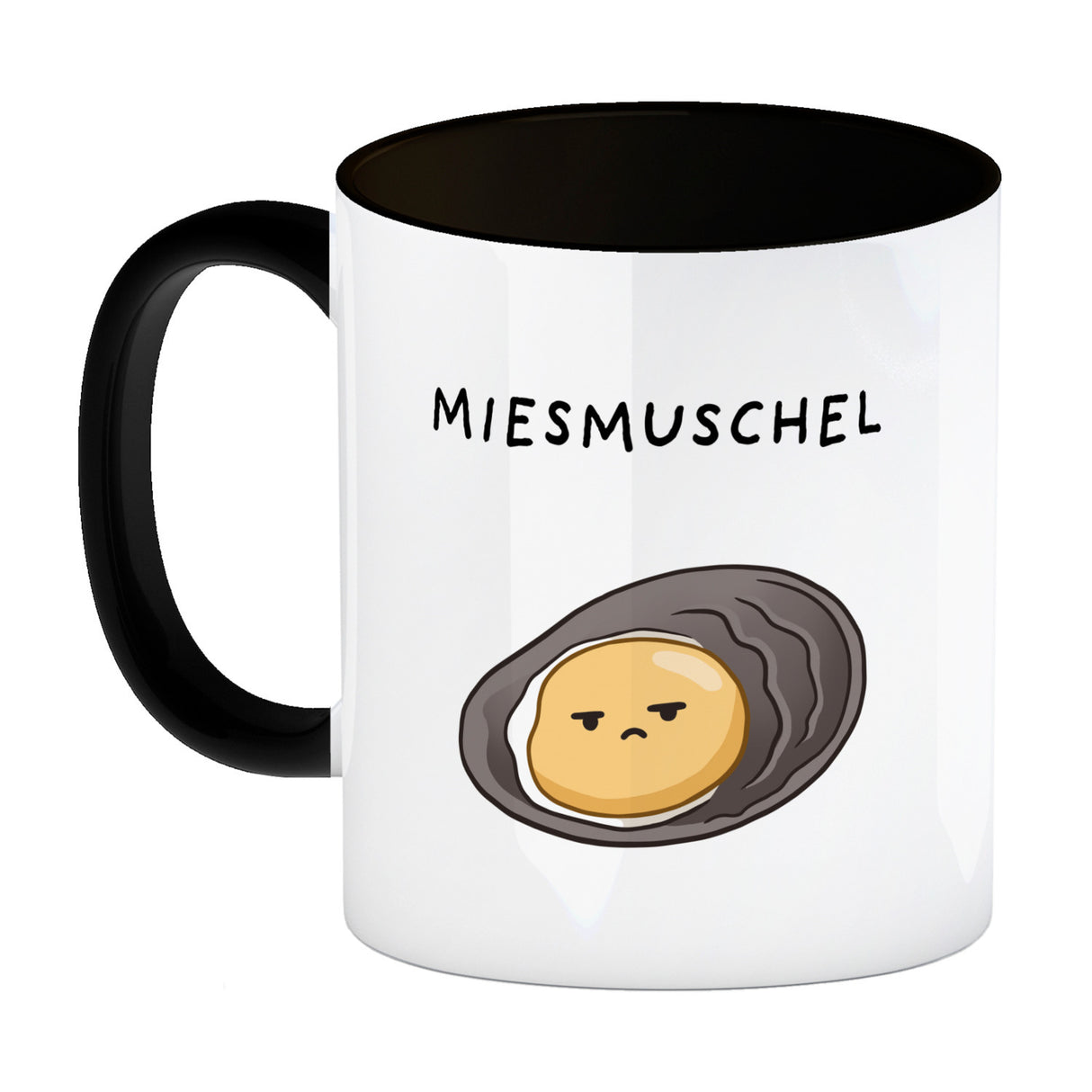 Jelly & Friends Muschel Kaffeebecher mit Spruch Miesmuschel