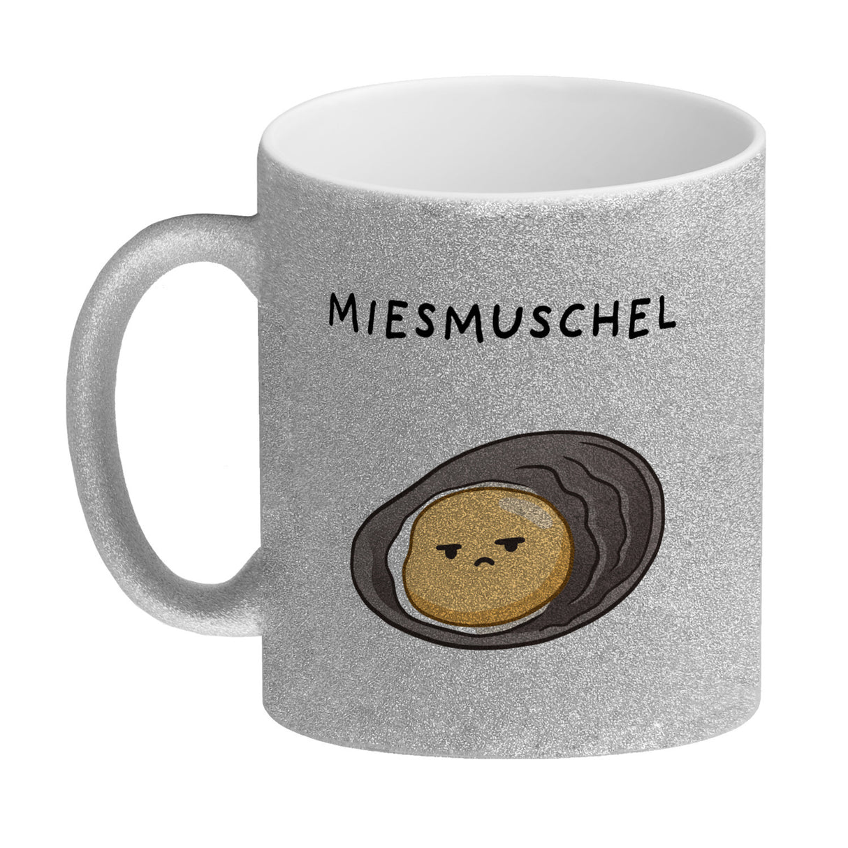 Jelly & Friends Muschel Kaffeebecher mit Spruch Miesmuschel