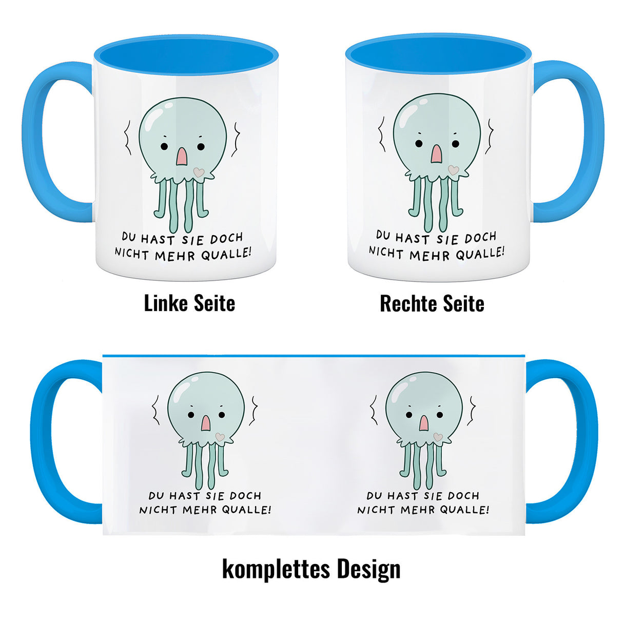 Jelly & Friends Qualle Kaffeebecher mit Spruch Du hast sie doch nicht mehr Qualle