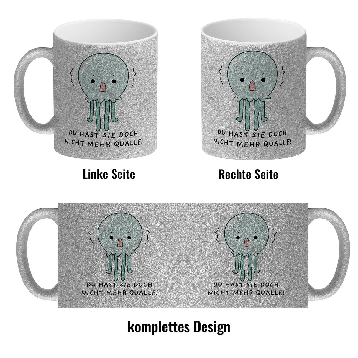 Jelly & Friends Qualle Kaffeebecher mit Spruch Du hast sie doch nicht mehr Qualle